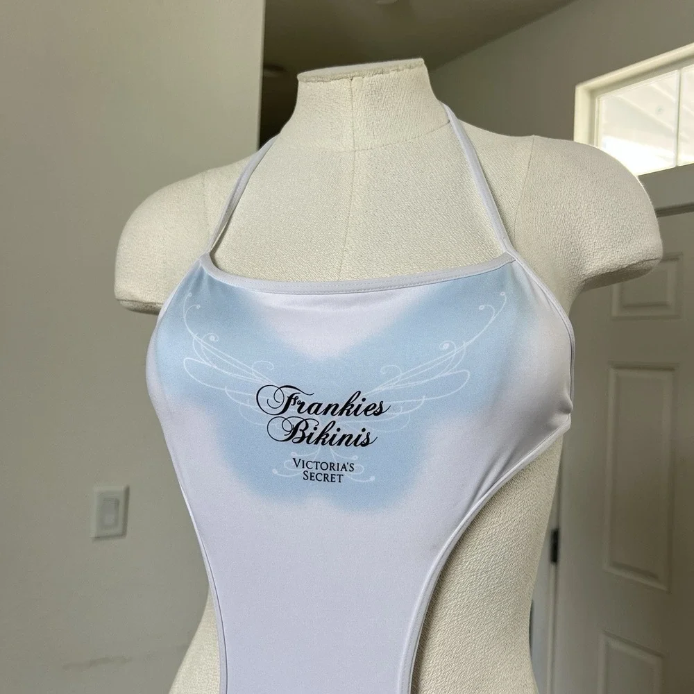 Victoria's Secret x Frankies Bikinis Icon One Piece Swimsuit White Sz Small NEW